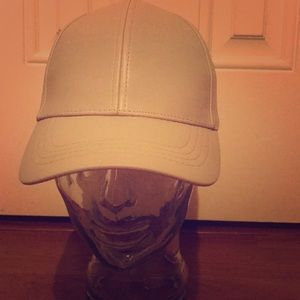 The perfect off white pleather hat